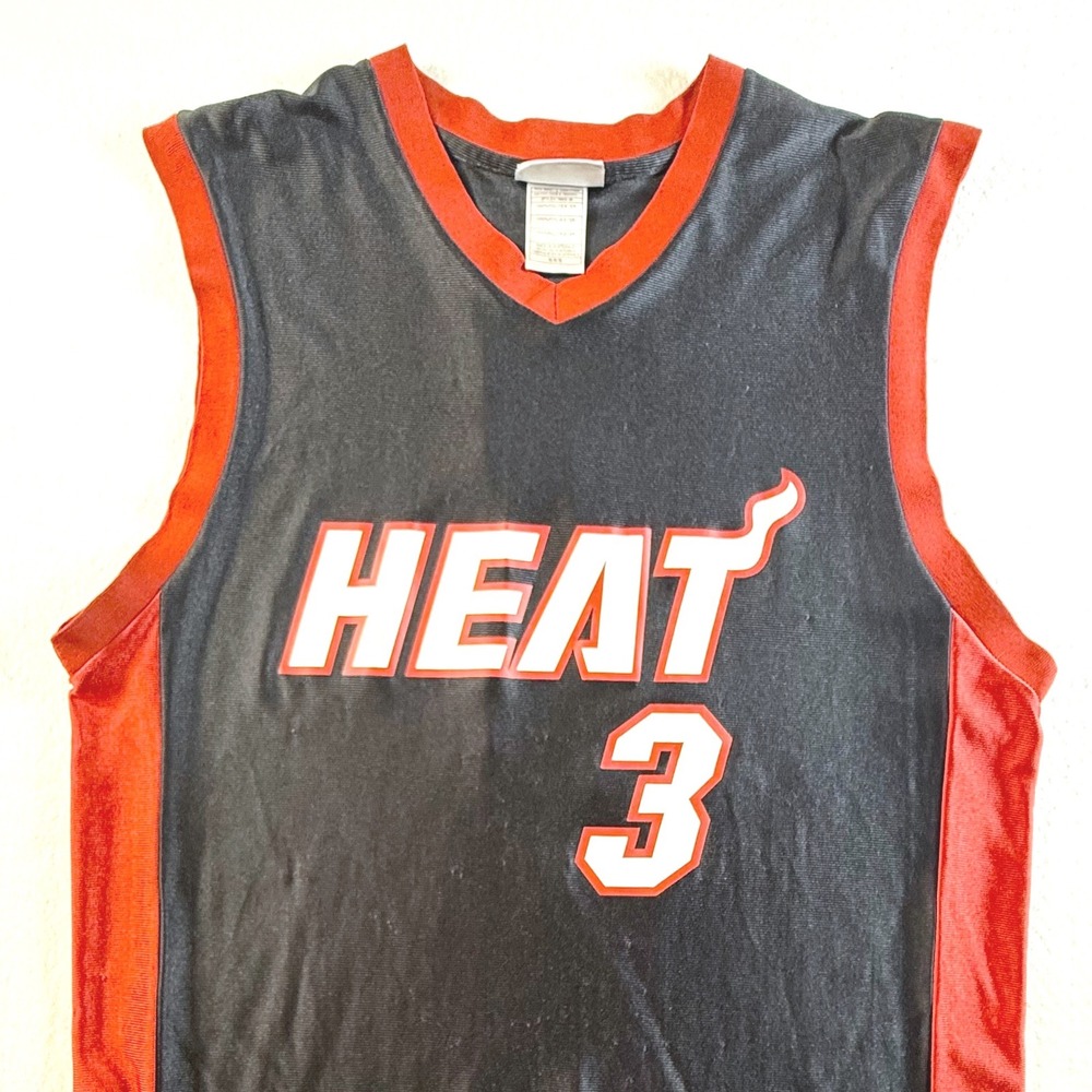 Dwayne‎ Wade Miami Heat #3 NBA Basketball Jersey Mens Medium Black Red